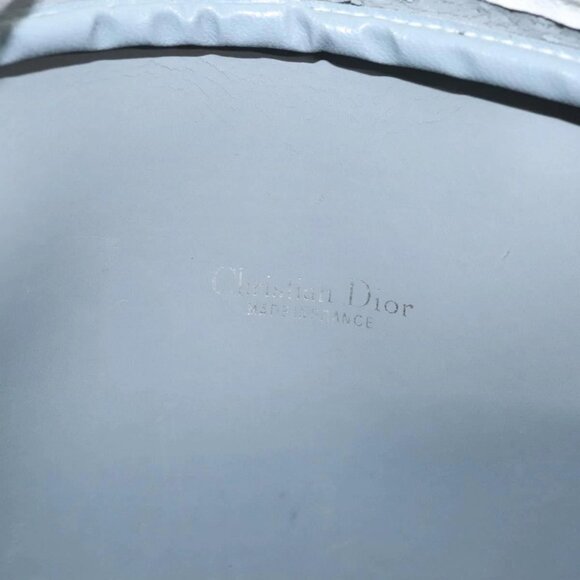 Christian Dior Honeycomb Canvas Shoulder Bag PVC White Gold Auth sw752 - Picture 10 of 16